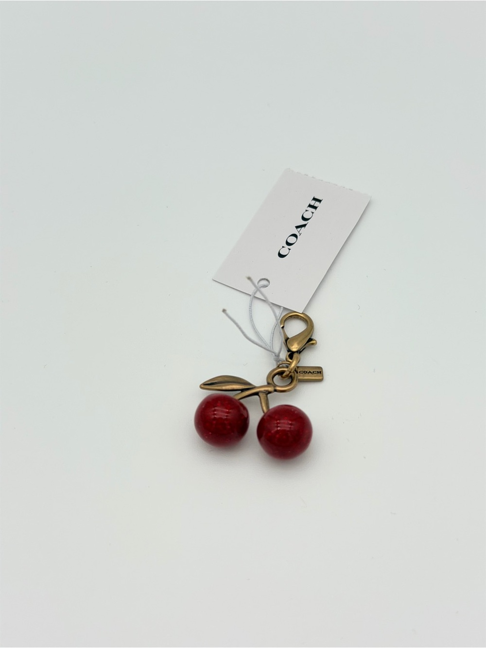 Coach Cherry Mini Charm in Red and Brass CCX77